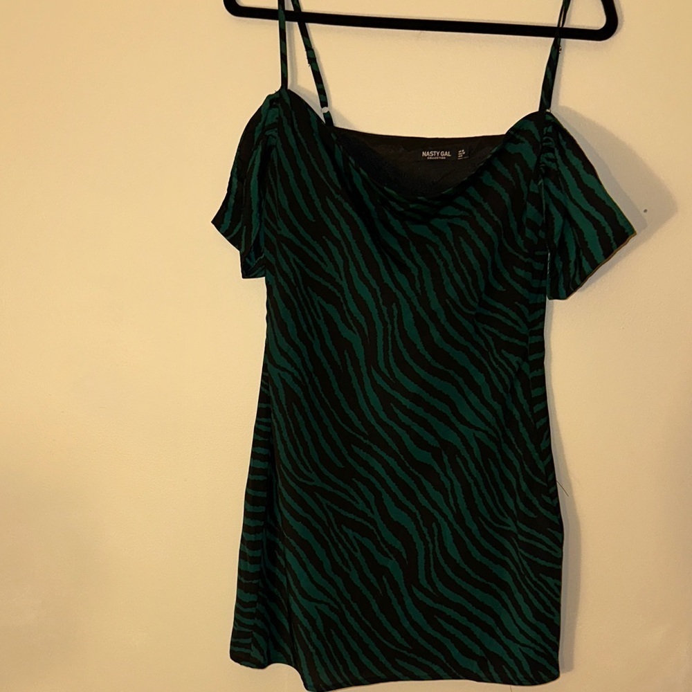 Nasty Gal Green Zebra Print Camisole
